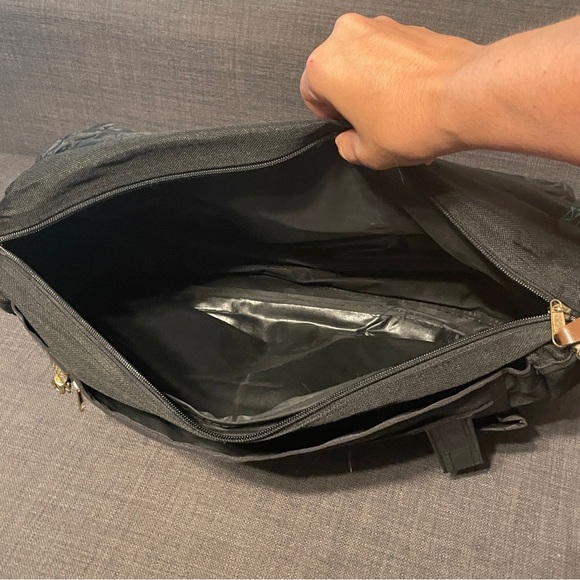 Vintage IBM Black Canvas Shoulder Messenger Laptop Computer Bag EUC - Picture 7 of 9